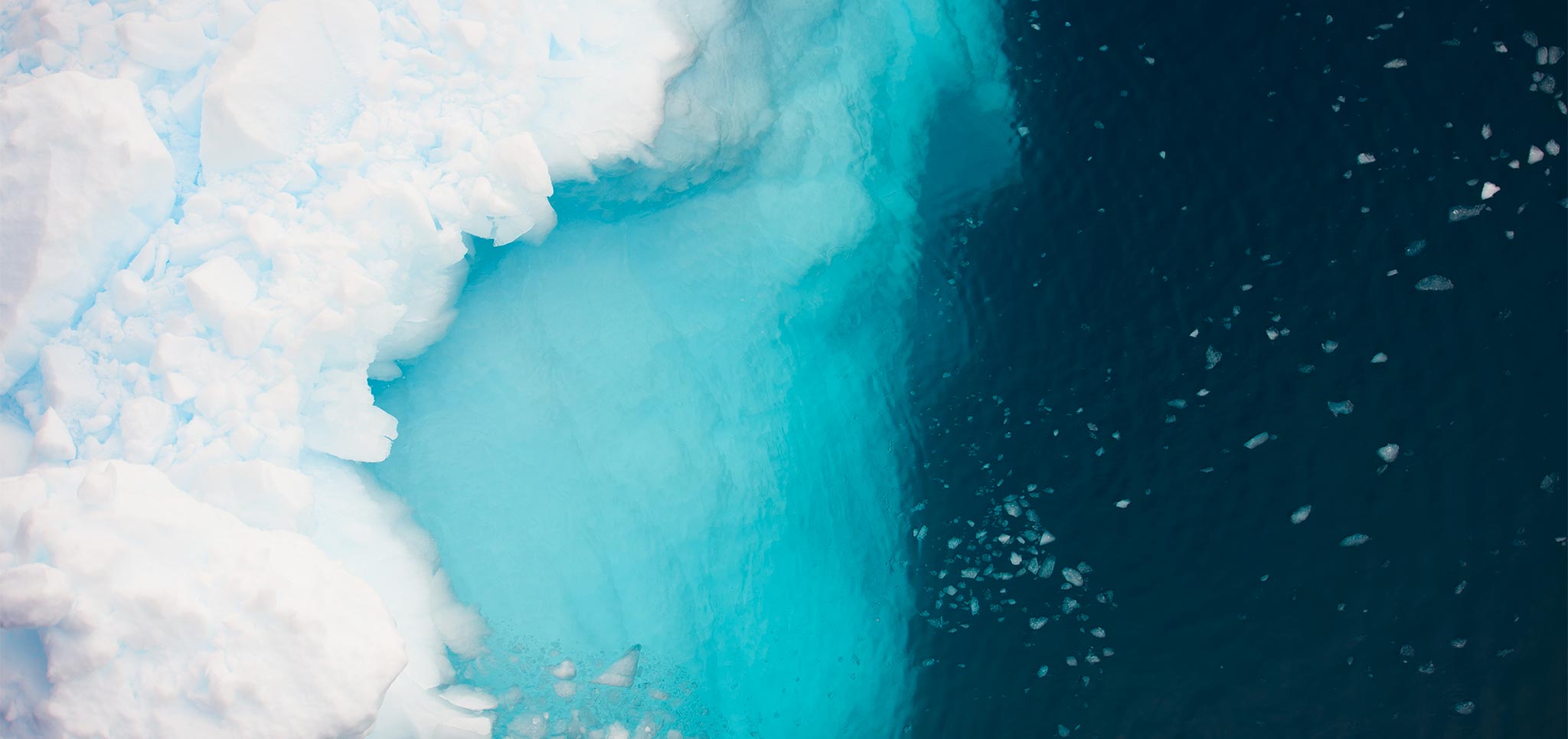 Aerial photograph of an iceberg
